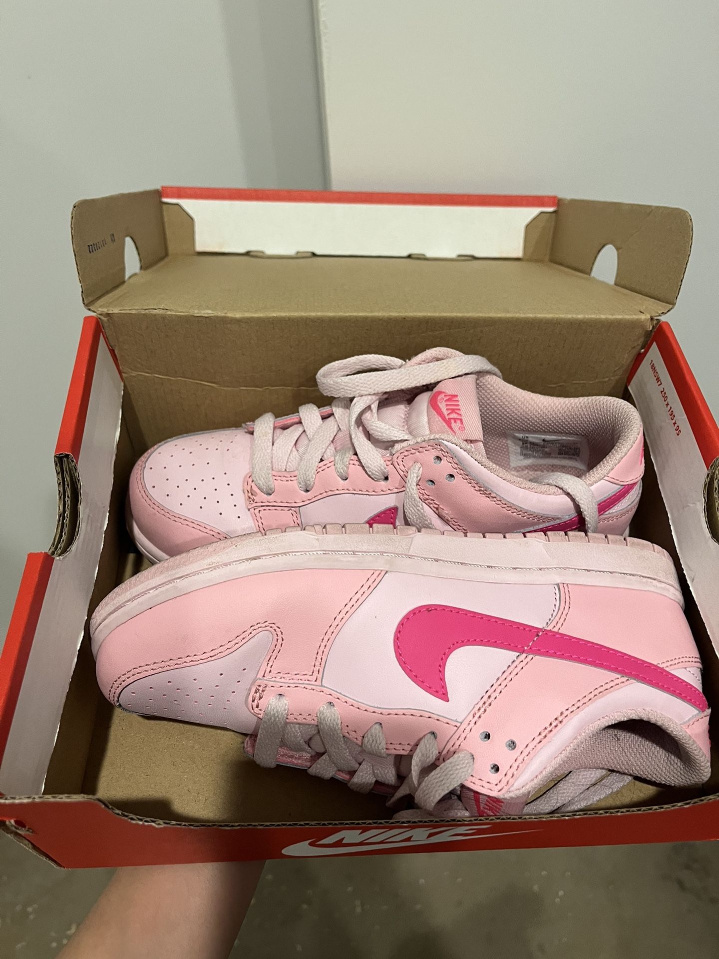 Nike Dunk Low Triple “Barbie” Pink Women's Shoes Fits Size 5/5.5
