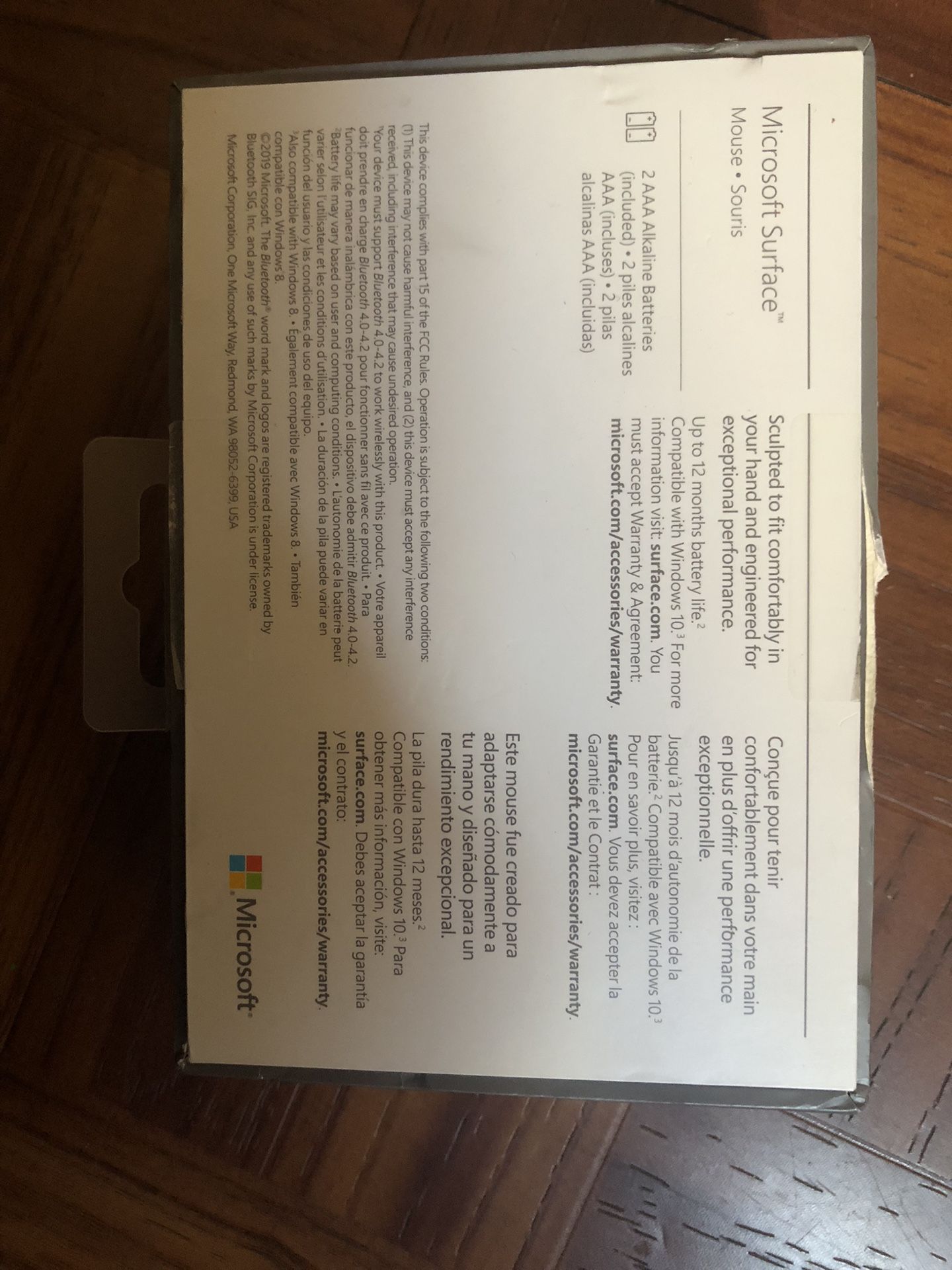 Microsoft Mouse de superficie WS3-00001