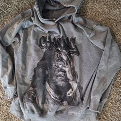 Vintage Chase Money Graphic Print Washed Distressed Pocket Hoodie size adult M 
Fits like XL