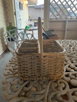 OBO Woven Wicker Utensil Caddy Basket