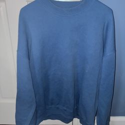 Abercrombie Fitch Relaxed Crew Sweatshirt Blue Size Large