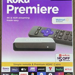 Roku Premiere-HD/4K/HDR  Streaming Device 2024 3920RW-SW High Speed BRAND NEW!