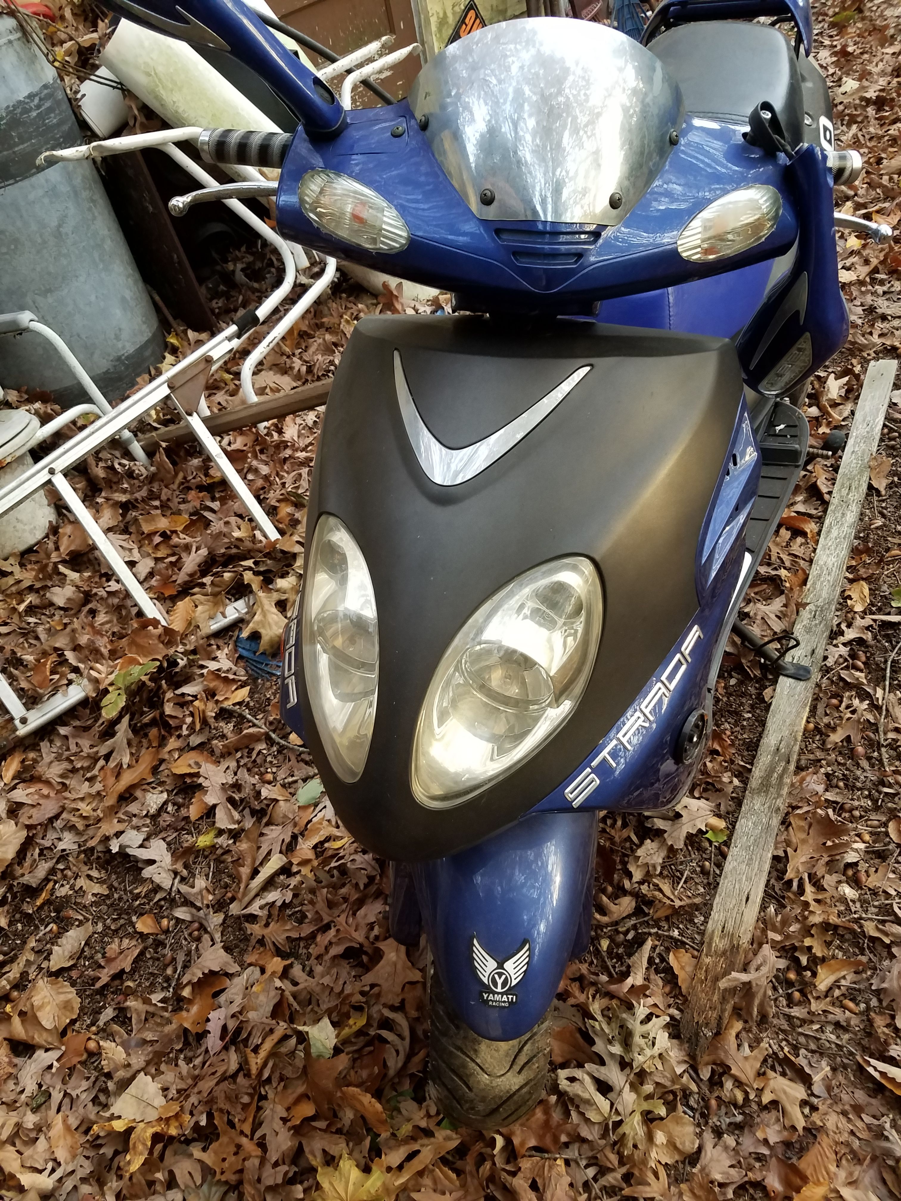 Blue 08 yamati strada rx150 chrome edition scooter