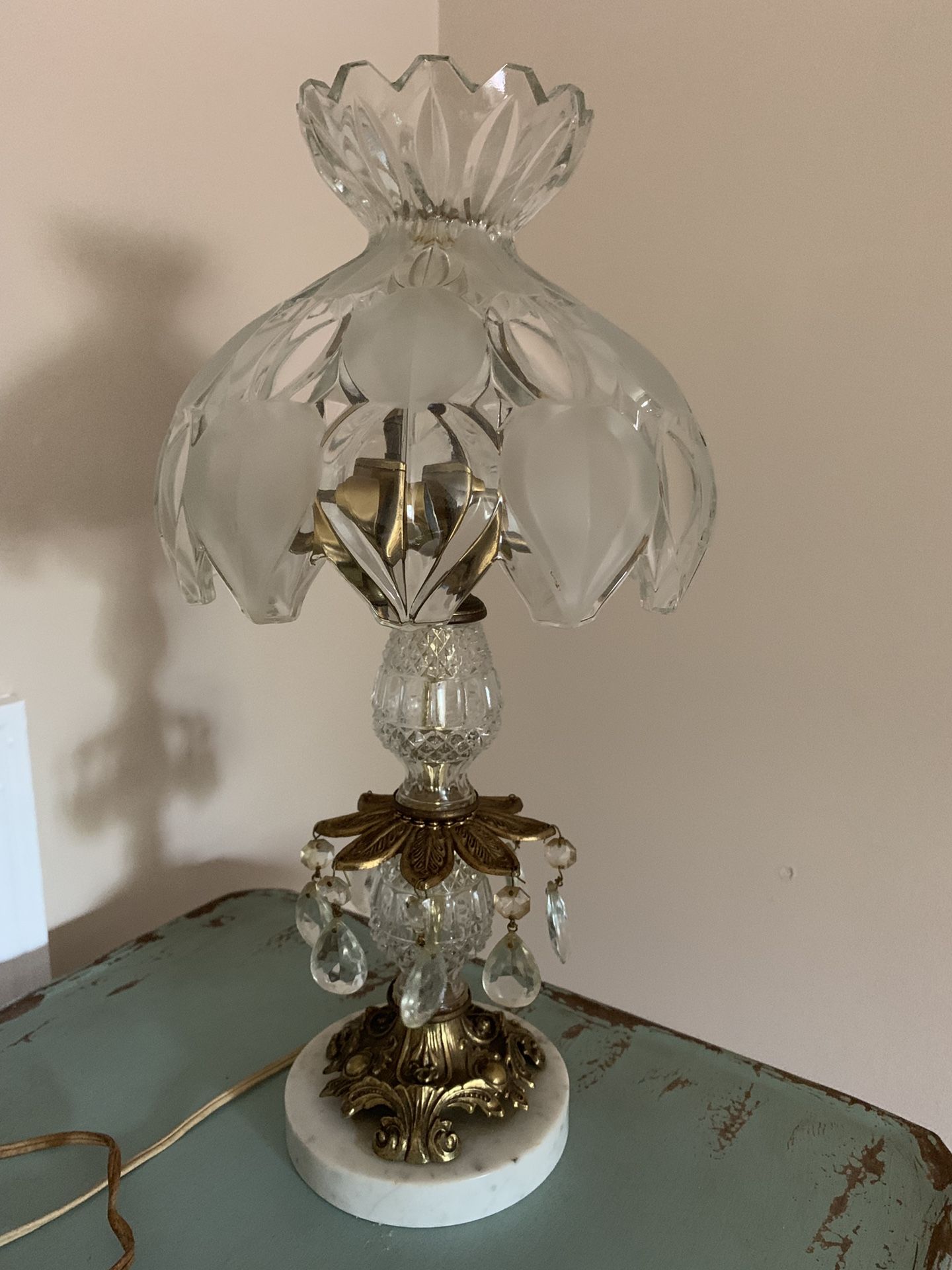 Antique Crystal Lamp