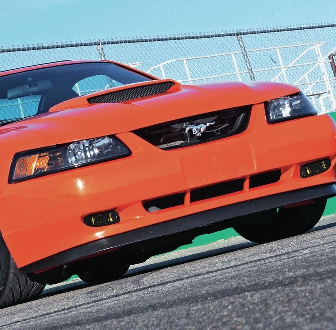 99-04 Mustang GT front bumper fog light black smoke