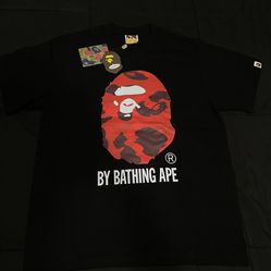 Brand New A Bathing Ape Red Camo Ape Head T-Shirt Size: M All Tags Included 100% Authentic