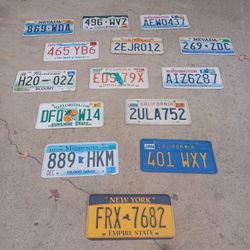 Vintage License Plates.
