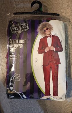 Adult Beetlejuice Wedding Suit Spirit Halloween Costume