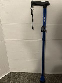 REHAND *OCEAN BLUE* 🌊 Walking Cane - Foldable, rehand Adjustable, Collapsible Walking Canes for Men & Women, Heavy Duty All Terrain Tip, with Travel 