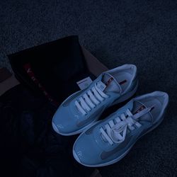 Prada America’s Cup Light Blue/Silver – 6.5W / 8 M  Serious Buyers Only