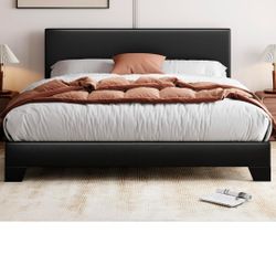 Black King Size Platform Bed Frame