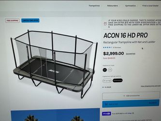 ACON 16 HD PRO Trampoline with Basketball Hoop