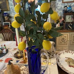 Beautiful Artificial Lemon Stems Flowers For Vase