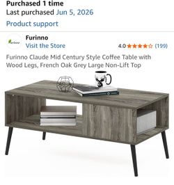 Coffee Table with Wood Legs