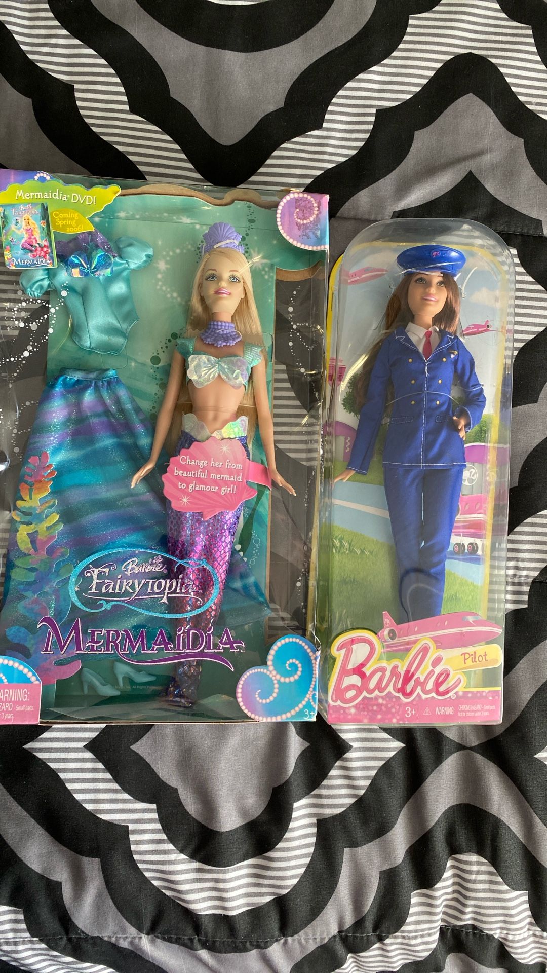 Barbie Fairytopia Mermadia Doll And Barbie Pilot Doll