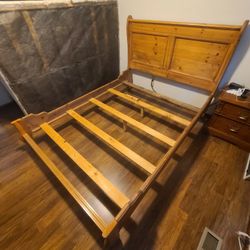 FREE QUEEN SIZE BED FRAME - REAL WOOD