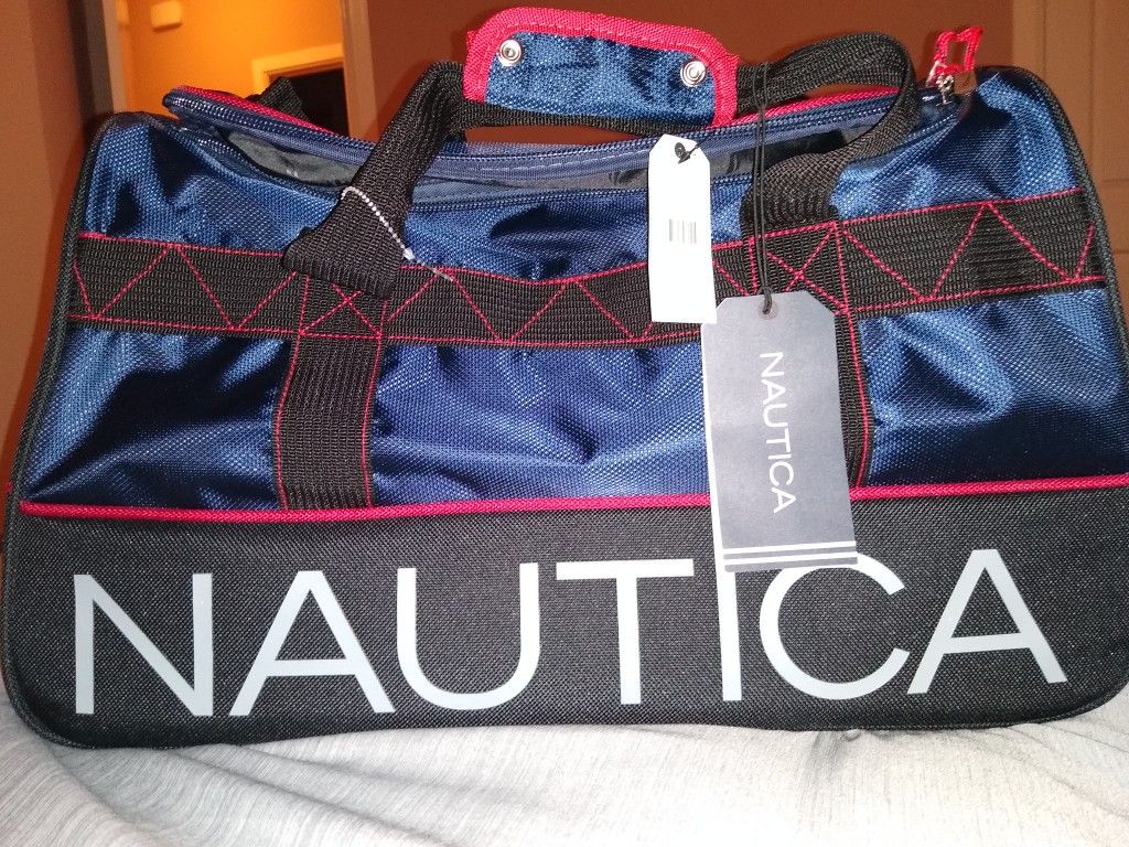 Nautica Set Sail Men's duffle bag. Perfect Father's day gift selling at 50% off retail.