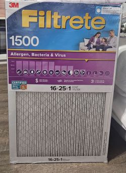 (1) 16x25x1 Filtrete 1500 Air Filter by 3M