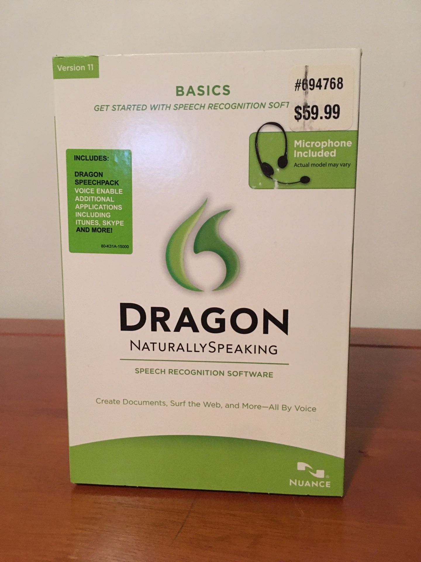 Dragon Speech Recognition Software