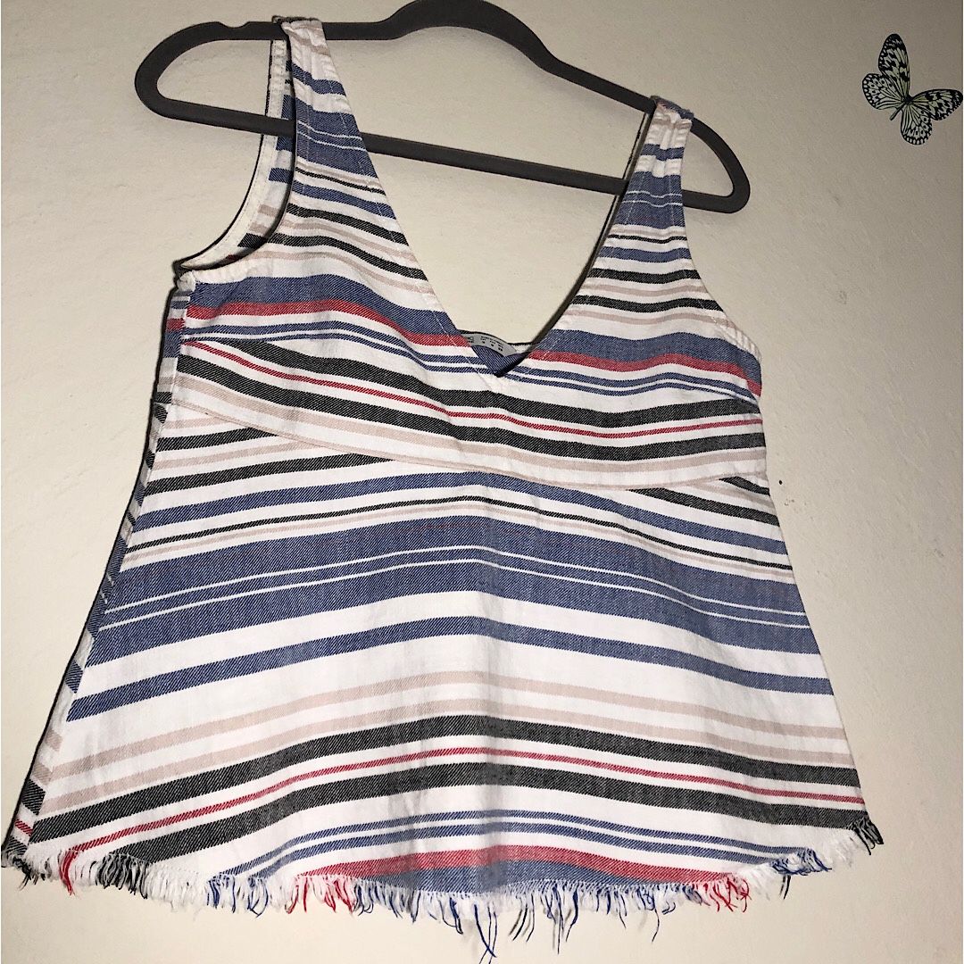 Zara Multicolored striped sleeveless top size S