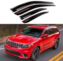Window visor reflector fit 2014-2021 jeep Cherokee,  Smoke, self adhesive