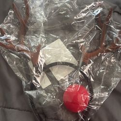 Christmas Reindeer Antlers Headbands with Red Nose, Antlers Hair Hoop Headpiece for Christmas and Holiday Parties