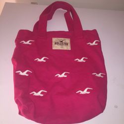 Pink Hollister tote bag