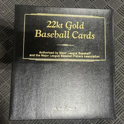Danbury Mint 22kt Gold Baseball Cards Partial Set (33/50) – Ruth, Gehrig, Cobb +