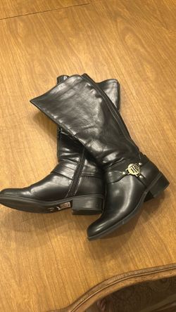 Tommy Hilfiger, black dress ladies boots size 7