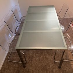 CrystalClear 6-Seater Glass Dining Set