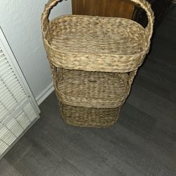 Water Hyacinth Three Tier Basket