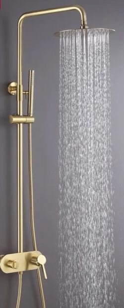 Height Adjustable Exposed Bathroom Shower Faucet Set