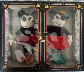 Mickey Mouse and Minnie Mouse collectible plush