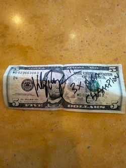 Billete firmado por KLAY TOMSONP