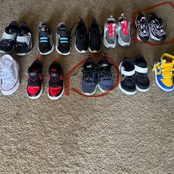 Nike and Converse Kids Shoes All Worn 1 Time