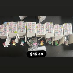 Tokidoki twinsies unicornos, cherry blossom cats, masquerade chasers figures