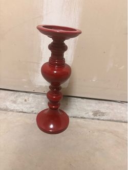 Candlestick candle holder  red