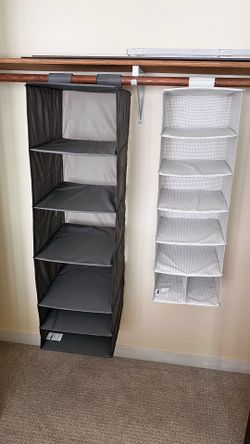 2 -IKEA hanging closet shelves