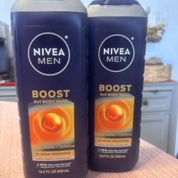 Nivea Men Boost 3in1 Body Wash Citrus + Caffeine 2 pack (8$)