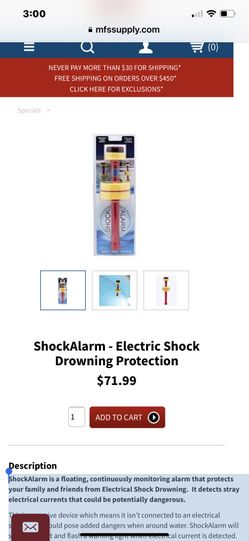 Pool / Water Shock Alarm ... NEW