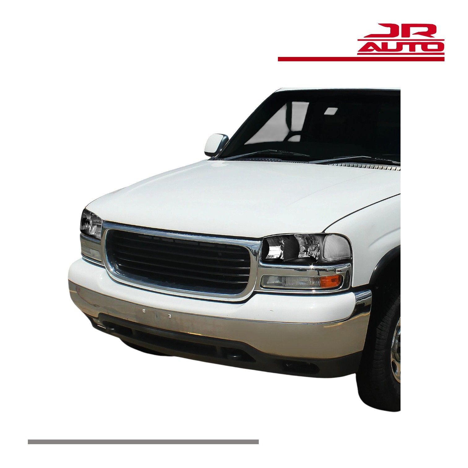 99–07 GMC Sierra Yukon Headlights Black Housing Clear Lens Set