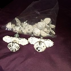 9 Antique White Cabinet Pulls