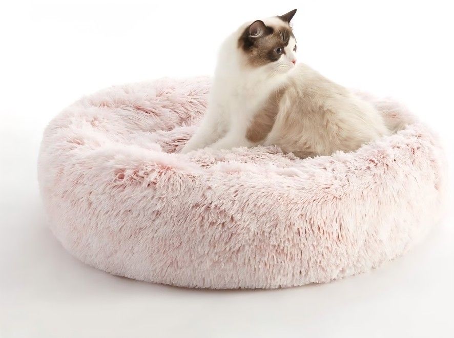 Western Home Pink Tie Dye 27in Medium Size Donut Pet Bed Up To 35lbs
