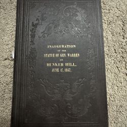 inaugration of the statue if gen warren on bunker hill june 17 1857 