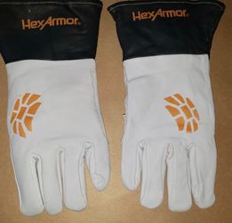 HexArmor Chrome SLT 4062 Leather Work Gloves with Extended Safety Cuff Size 10/XL
