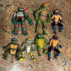 Vintage TMNT Lot 1988 Shredder 1993 Flip Leonardo 2016 Movie Michelangelo