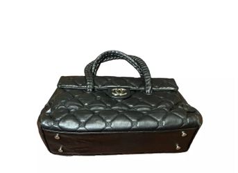 Vintage Tote Single Flap Lambskin Leather Purse