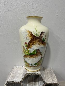 Lenox Game Bird Vase Ptarmigan Limited Edition Val Roy Gerischer Vintage 12"