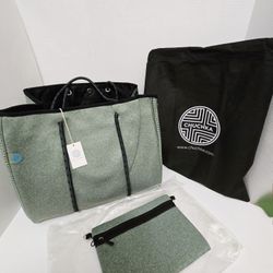 Chuchka Neoprene Tote Bag, Pouch & Dust Bag Australian Designed NWT 