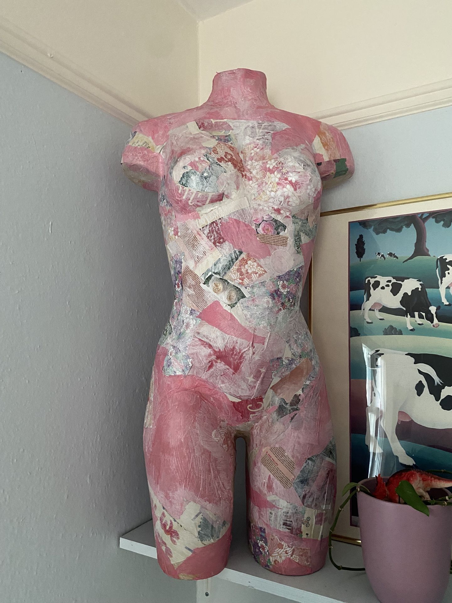 Collaged Mannequin/dress Form
